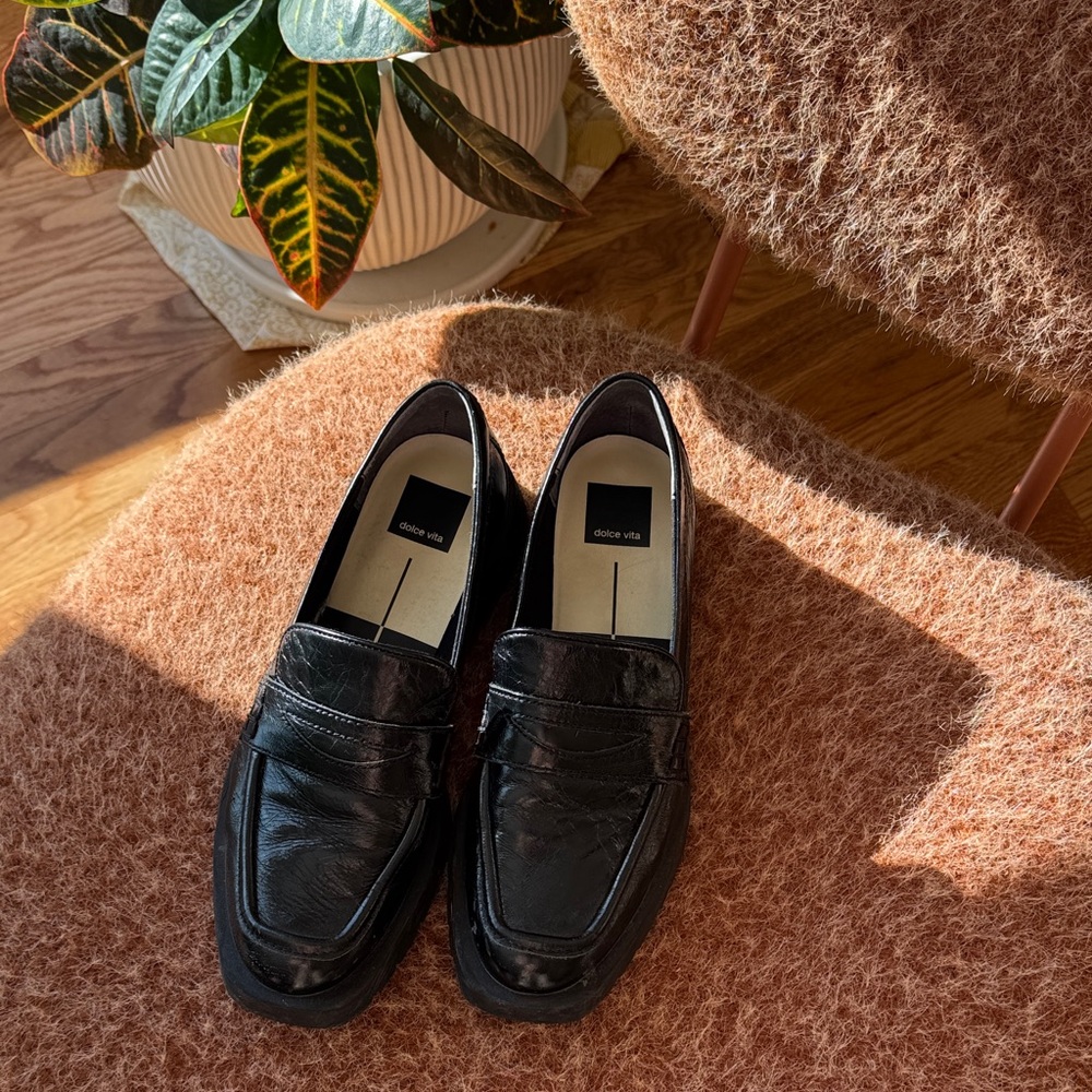 Dolce Vita Black Leather Loafers